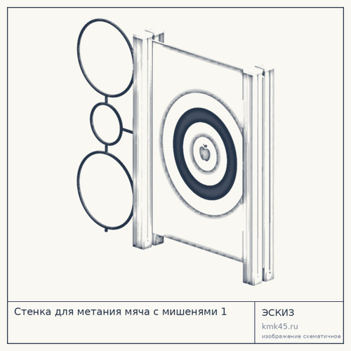 Стенка для метания мяча с мишенями 1