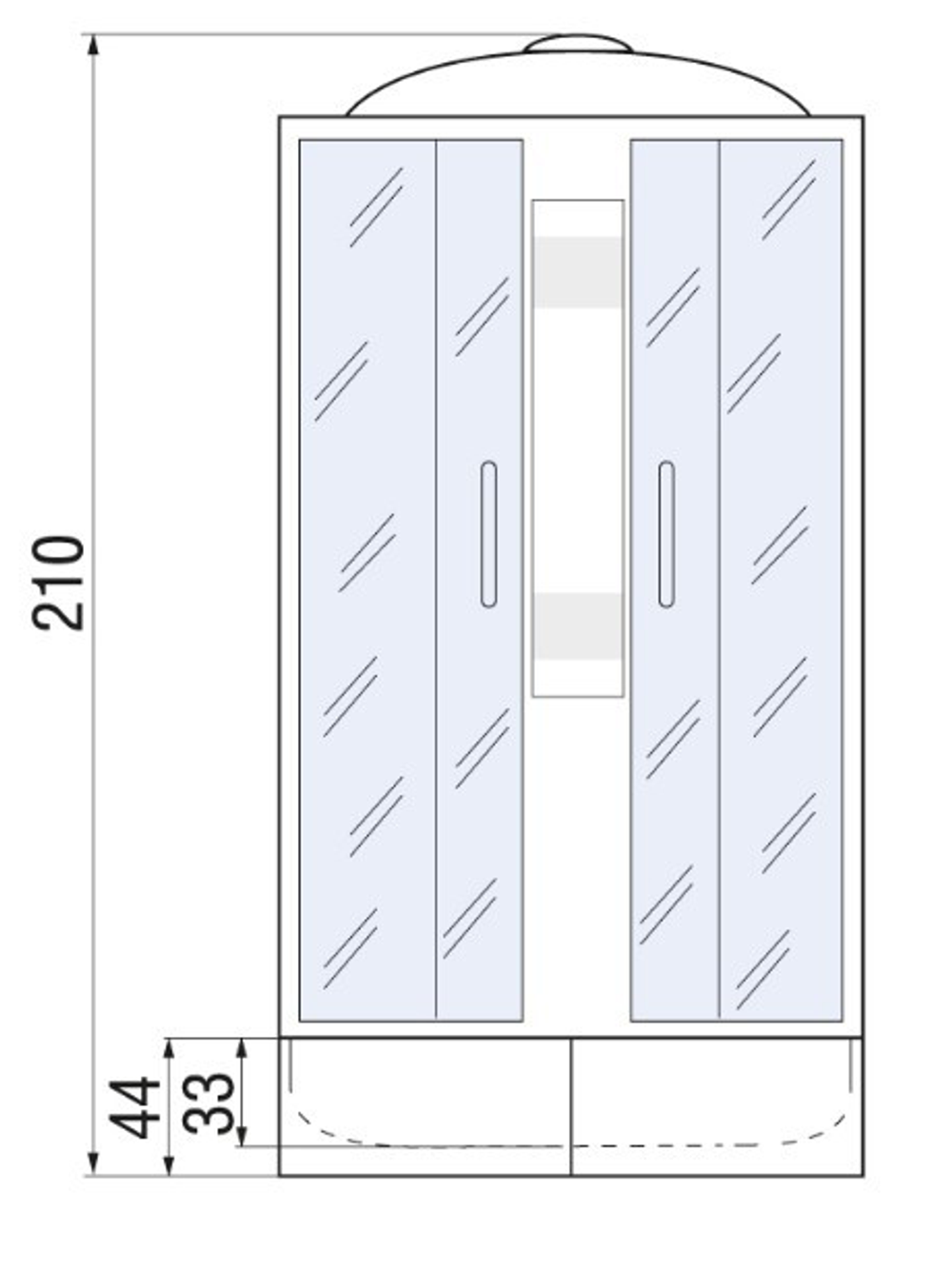 Душевая кабина RIVER NARA 110/80/44 МТ L 110x80x210 10000002818 Левая Ассимметрия