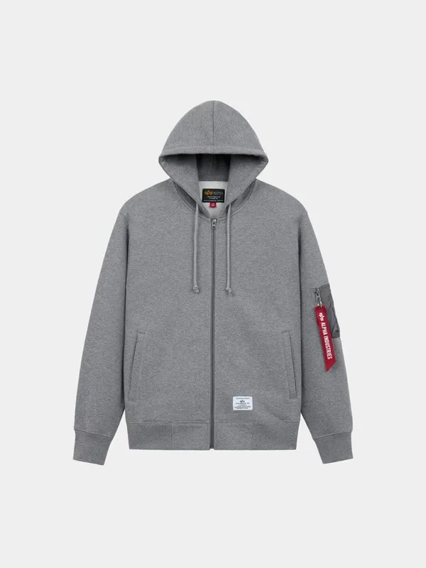 Толстовка мужская ALPHA INDUSTRIES UTILITY POCKET FULL ZIP RELAXED FIT SWEATSHIRT