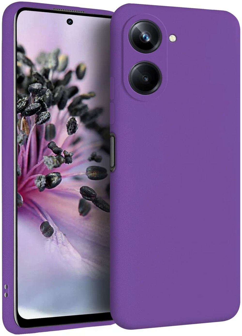 Мягкий Soft Touch чехол из силикона для REALME 10 PRO (не PLUS !) с бархатной подкладкой