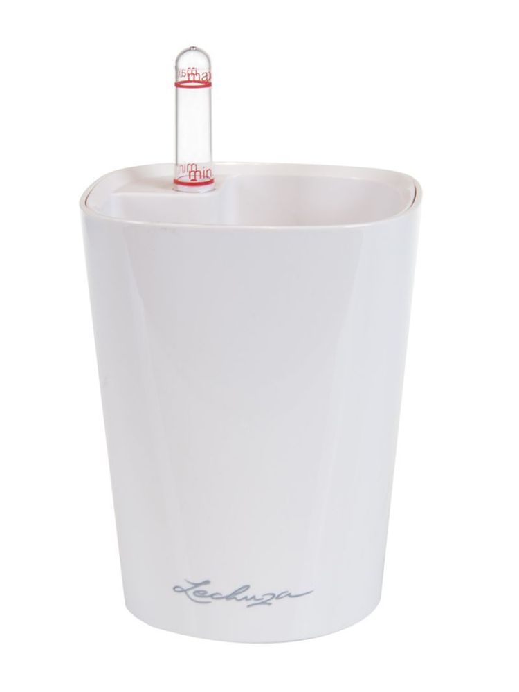 Кашпо Lechuza "Mini Deltini Complete white" (пластик), 10xH13 см