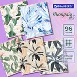 Тетрадь А5 96 л. BRAUBERG скоба, клетка, обложка картон, "Bloom", 404438, 1шт