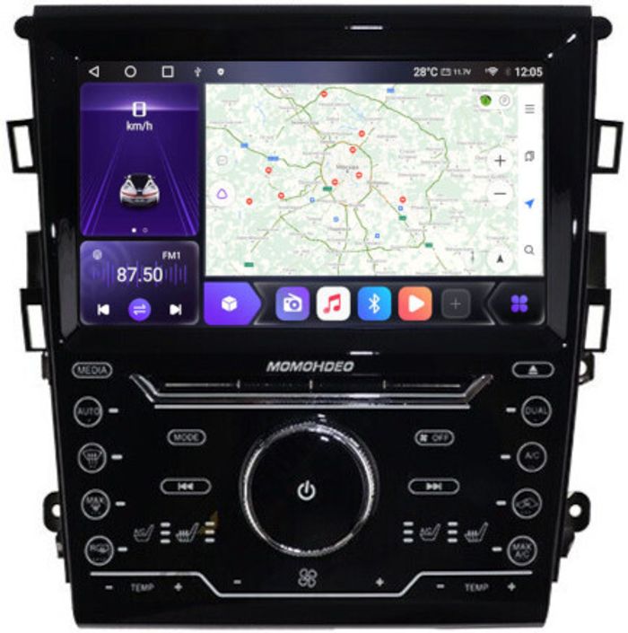 Магнитола для Ford Mondeo 5 2015-2018 - Kuberg SF-9205 QLed, Android 12, Быстрая, CarPlay, 4G SIM-слот