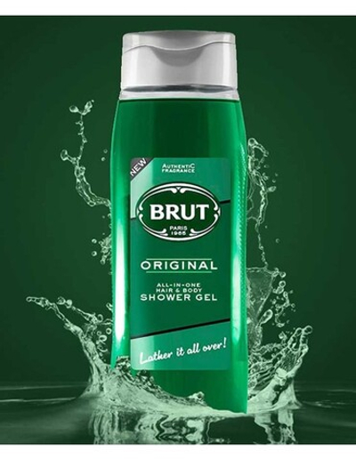 BRUT Men гель для душа и шампунь All-In-One Hair & Body Original 500 мл (Испания)