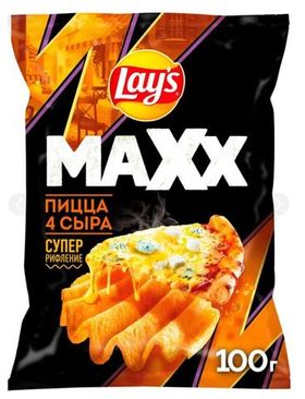Чипсы Lays MAXX Пицца 4 сыра, 100 г