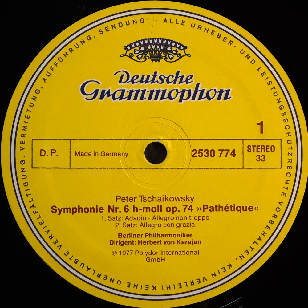 Чайковский - Симфония № 6 «Патетическая» (Германия 1977г.)