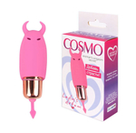 Мини-вибратор розовый для девушек Cosmo в виде чертика (6,4 см) (Цвет: розовый)