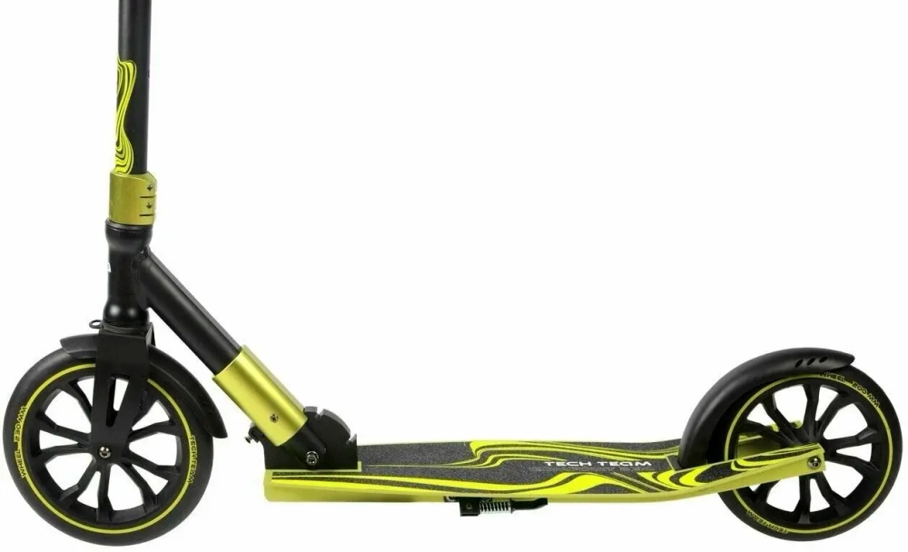 Самокат Tech Team Comfort 230R black/green 1/2 чёрный/зелёный