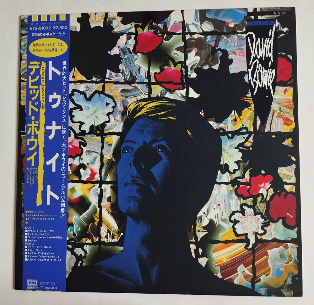 Винтажная виниловая пластинка LP David Bowie Tonight (Japan 1984) (Obi)