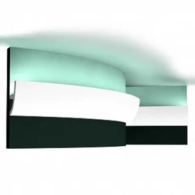 Плинтус из дюрополимера Orac Decor для скрытого освещения гибкий C373F 2000х80х50