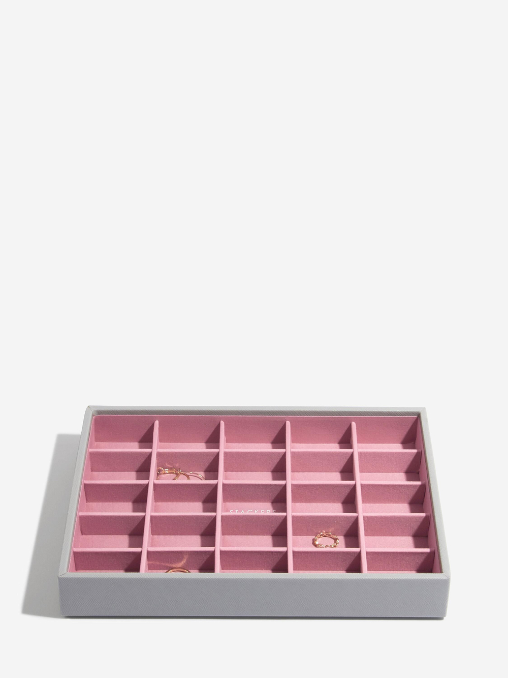 Органайзер для украшений и часов Stackers Classic Jewellery Box, 3 секции -Dove Grey & Rose (Navy Blue / темно-синий / Navy Blue / Органайзер с крышкой)