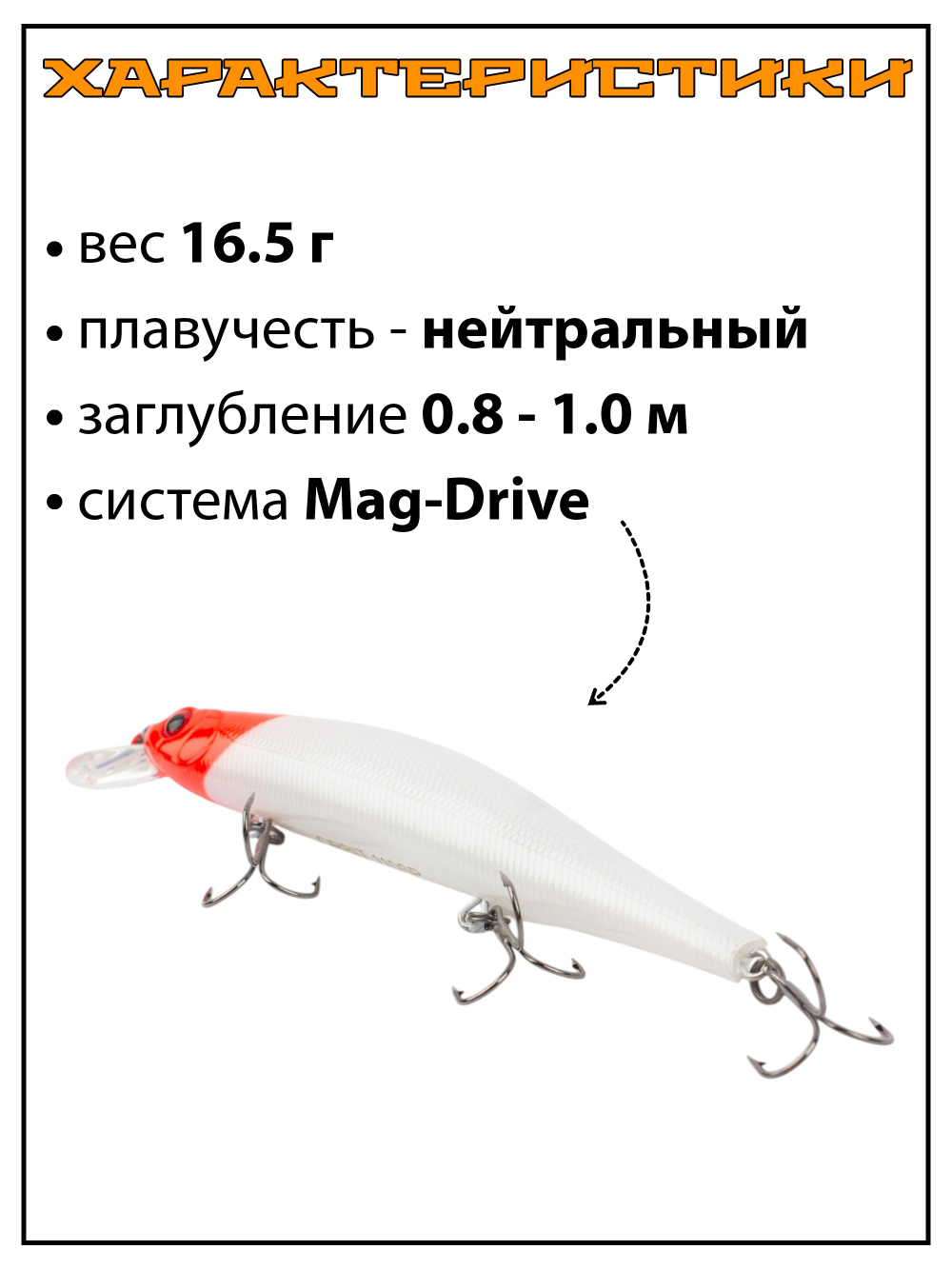 Воблер Минноу Orbit 110SP 110 мм 16.5 г цвет #827