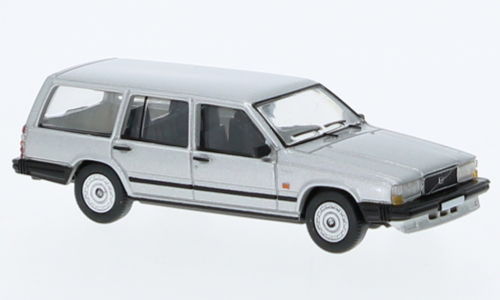 Автомобиль Volvo 740 универсал, серебрянный, 1985, 1:87