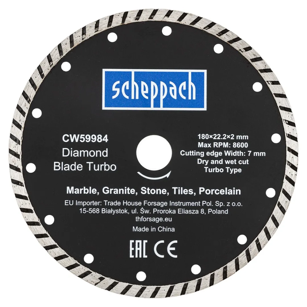 Круг отрезной 180*22,2*2мм Scheppach Sch-CW59984