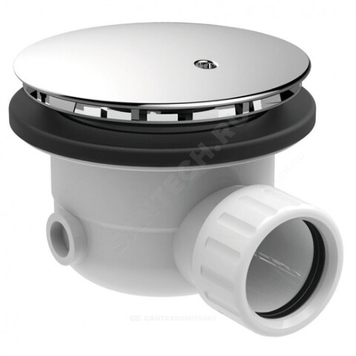 Сифон для поддона 1 1/2"x90/40 с переходной трубкой 45гр слив крышка D=90мм Ideal Standard J3417AA