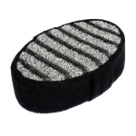 Мочалка «Мужская» объёмная, 10х15х5 с, medium/soft, чёрно-серая, для бани и сауны «Банные штучки»/ 30