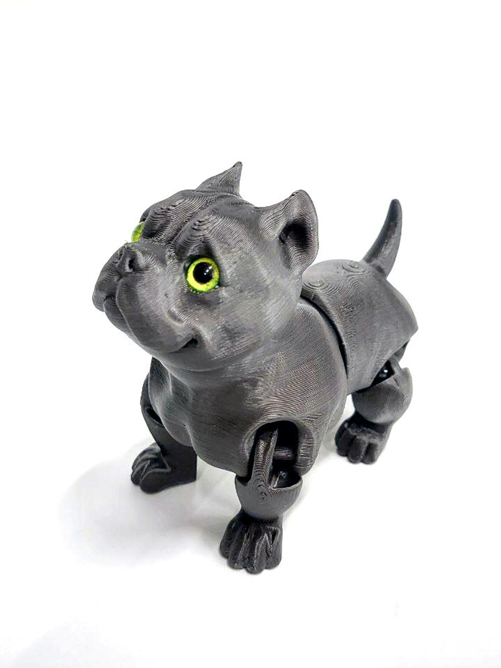 Уценка! Подвижный американский бульдог, игрушка антистресс, серый