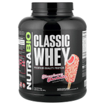 NutraBio, Classic Whey Protein, клубничное песочное печенье, 2268 г (5 фунтов)