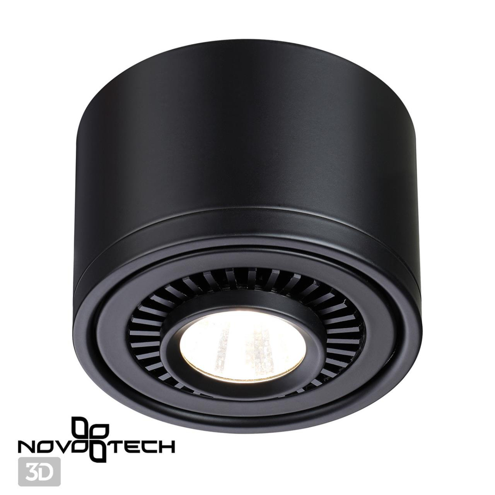358812 OVER NT21 432 черный Светильник накладной светодиодный IP20 LED 9W 770Лм 4000K 220V GESSO