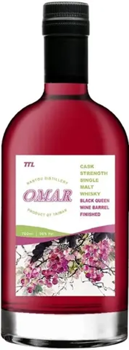 Виски Omar Cask Strength Single Malt Black Queen Wine Barrel Finished, 0.7 л.
