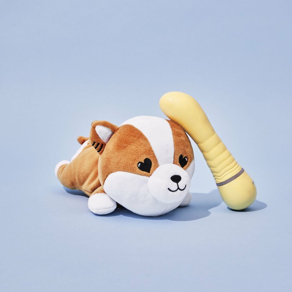 Желтый вибратор G-точки Shibae Toys - 17,5 см. (Цвет: желтый)