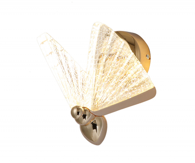 08444,33 Бра Баттерфляй золото w17*13 h20 Led 6W (3000K). ТМ Kink Light