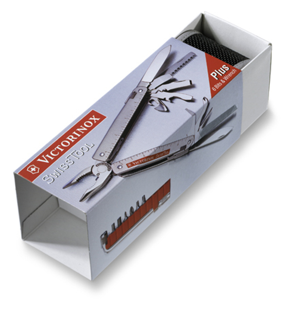 Мультитул Victorinox SwissTool Plus 38, 115 мм, 38 функций, кожаный чехол