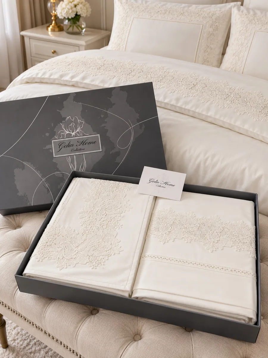 Gelin Home КПБ 6 пр. PRENSES кремовый цвет пододеяльник 200*220, простынь 240*260, наволочки 50*70 2шт, декоративные наволочки 50*70 2шт GLNN574 — фото 12