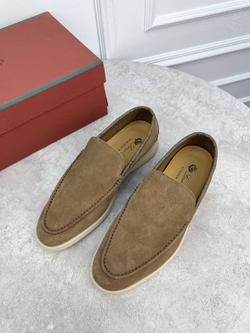 Лоферы Loro Piana Summer Walk со вставками кожи крокодила
