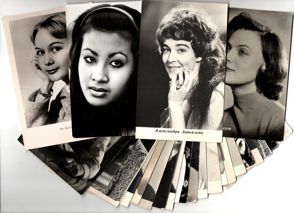 №89 Открытки Артисты и актёры СССР 1960–1970-е г. 25 штук. Чёрно-белые, чистые, без повторов