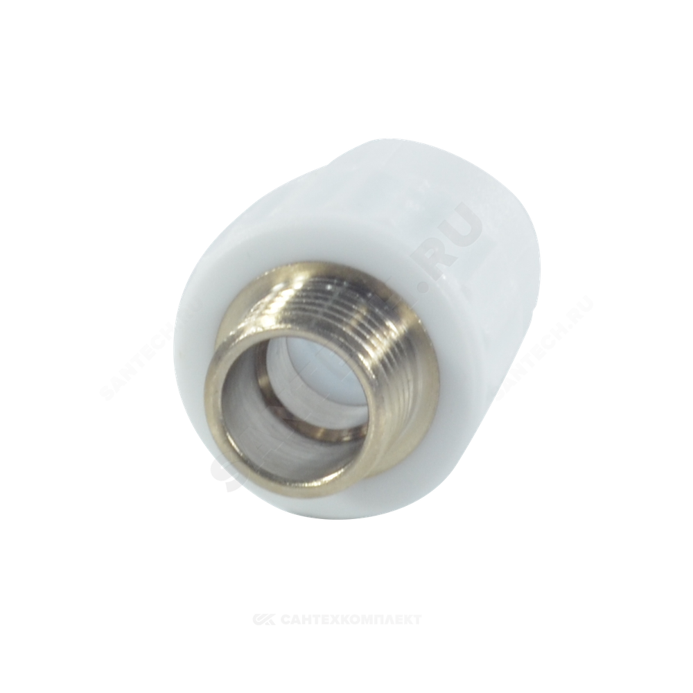 Муфта PP-R комбинированная белая Дн 20х3/4" НР VALFEX 10130120