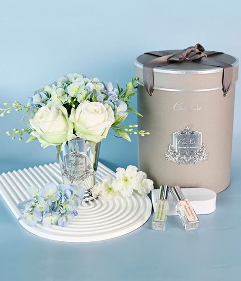Диффузор букет розы с гортензиями бело-голубой Summer Posy Blue, Cote Noire
