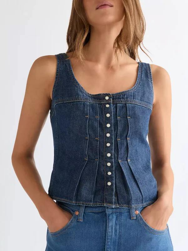 Блузка женская WRANGLER PLEATED CORSET TOP LONE RIDER