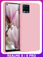 Мягкий Soft Touch чехол из силикона для REALME 8 / 8 PRO с бархатной подкладкой
