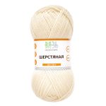 Пряжа Вязь Шерстяная / уп.3 мот. по 100 г, 165 м, 01 белый