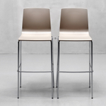 Стул барный пластиковый Scab Design Alice Barstool, хром, тортора