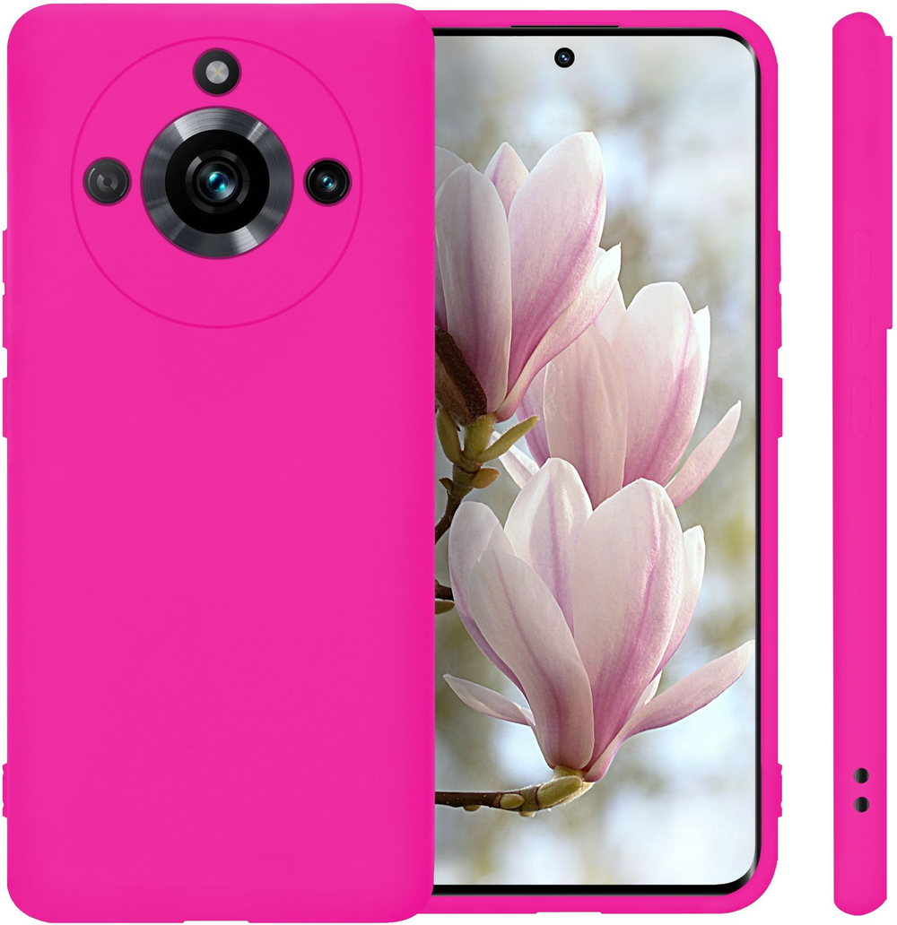 Мягкий Soft Touch чехол из силикона для REALME 11 PRO / 11 PRO PLUS с бархатной подкладкой