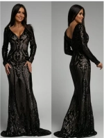 шикарное черное макси платье с пайетками + plus size