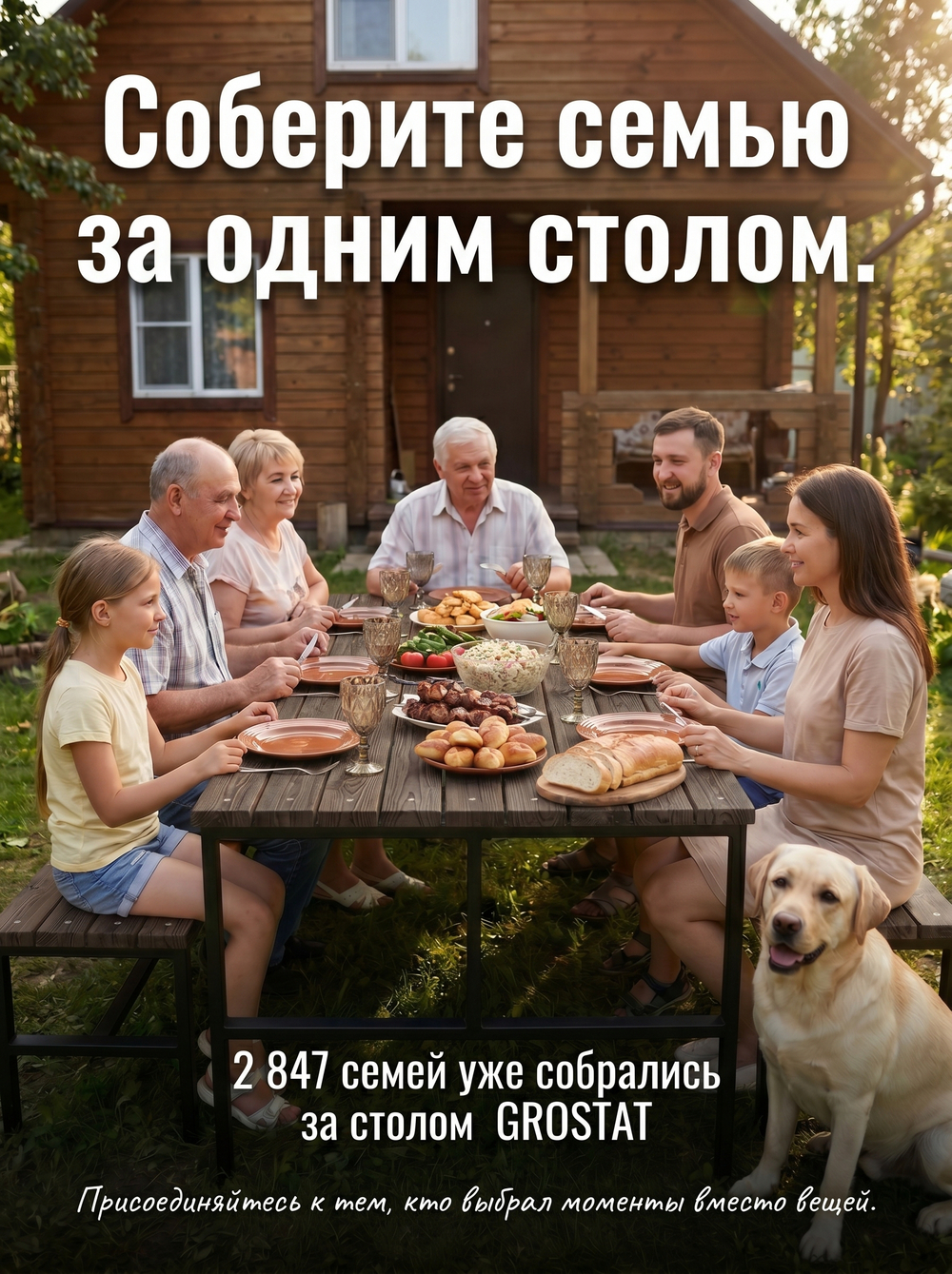 Стол садовый обеденный для дачи LACIO