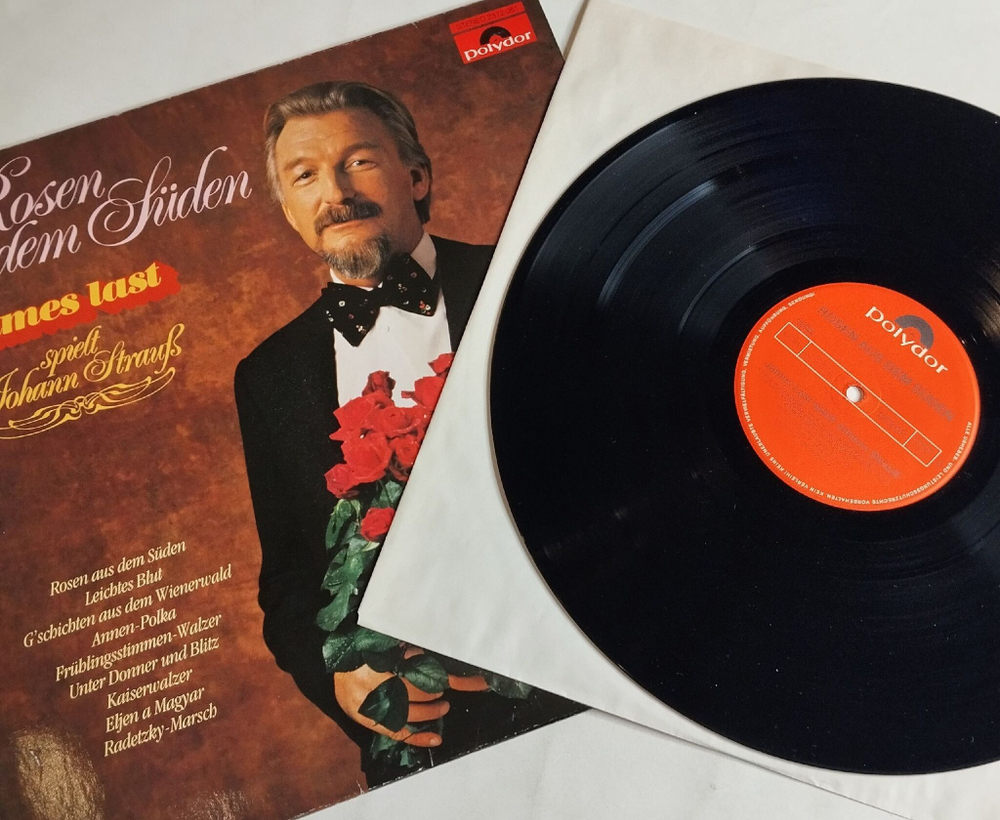 Винтажная виниловая пластинка LP James Last Rosen Aus Dem Suden (James Last Spielt Johann Straus) (Germany 1980)