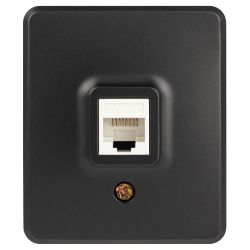 Розетка ЭРА Эксперт 11-3203-05 информационная RJ45 IP20 ОУ антрацит | Эра Эксперт