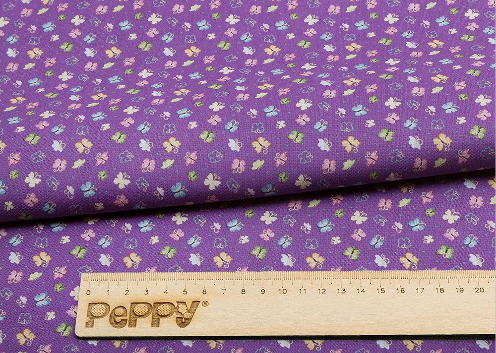 Ткань для пэчворка Peppy Нежная история, отрез 50х55 см, 146 г/м², НИ-06 фиолетовый, Peppy