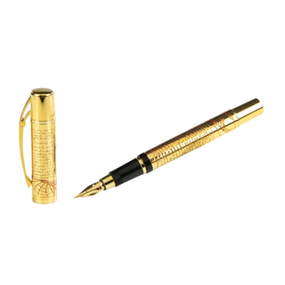Перьевая ручка Aurora Leonardo da Vinci Limited Editions Gold Plated, перо — F, в подарочной коробке
