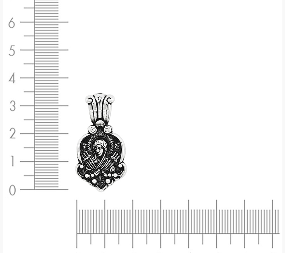 Серебряная иконка Семистрельная 401