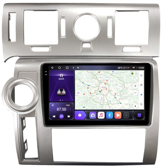 Магнитола для Hummer H2 2002-2009 - Kuberg EW-9298 QLed+2K, Android 12, Быстрая, CarPlay, 4G SIM-слот