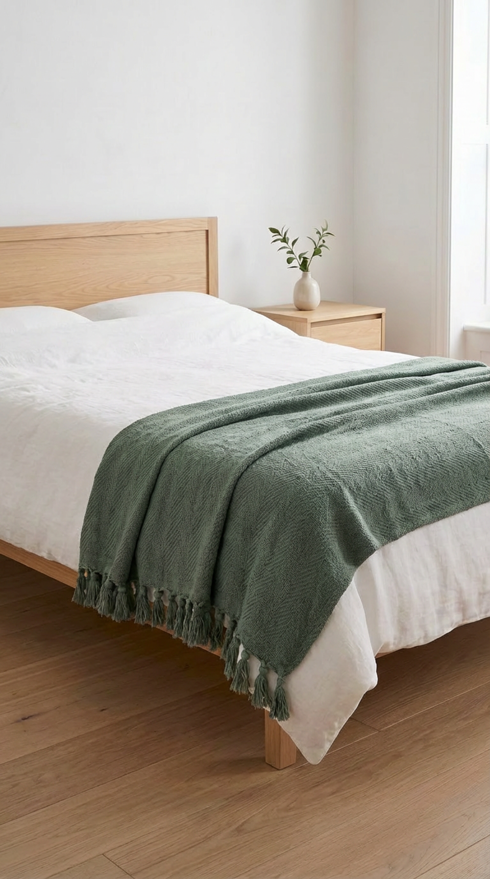 Velora Home Плед LUX Однотонный-2 зеленый цвет 200х230 100% Хлопок