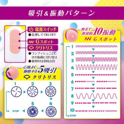 Yogari Asobi Clitoral Suction G-Spot Vibrator Клиторально-вагинальный стимулятор из медицинского силикона