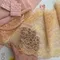 Кружево эластичное желтое/персик 20 см, Китай