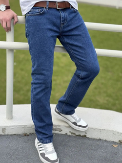 Джинсы SUPER SHIP Denim Classic,мужские,прямые классические,синие размер- (58-60) -40/34