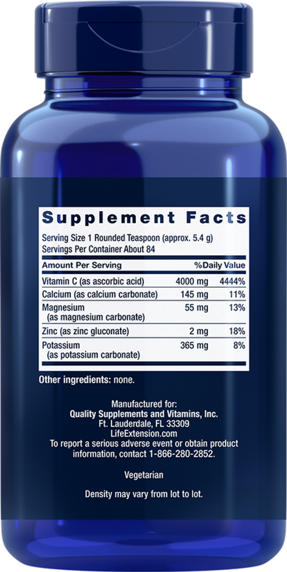 Buffered Vitamin C Powder 454,6 грамм Life Extension